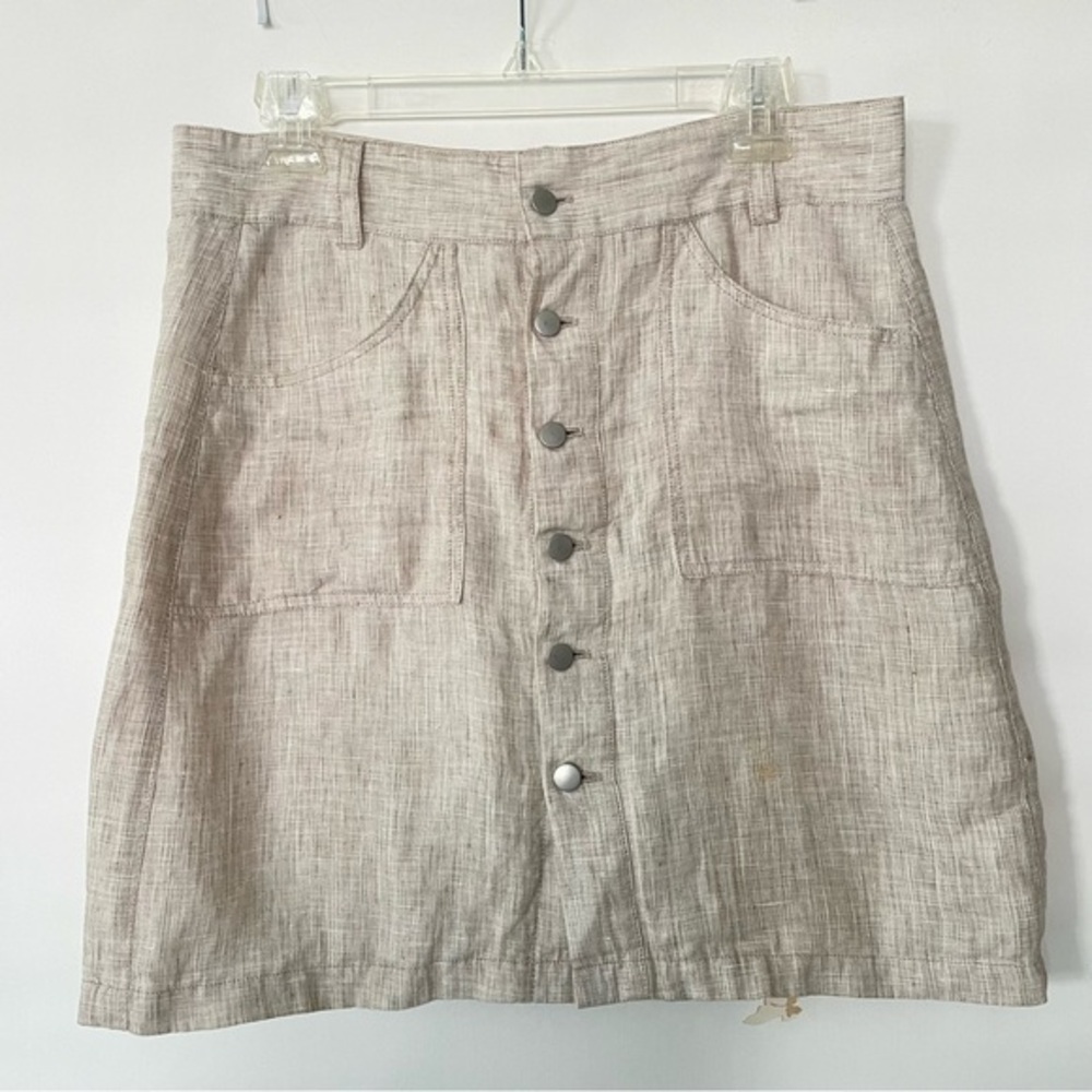 Hamptonite New York skirt linen cream size small
